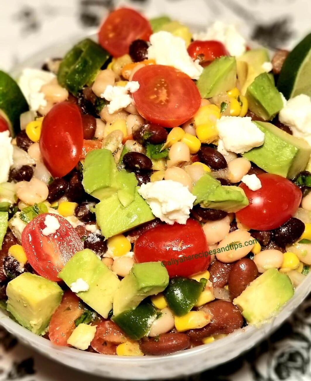 tex mex black beans and vegetable salad