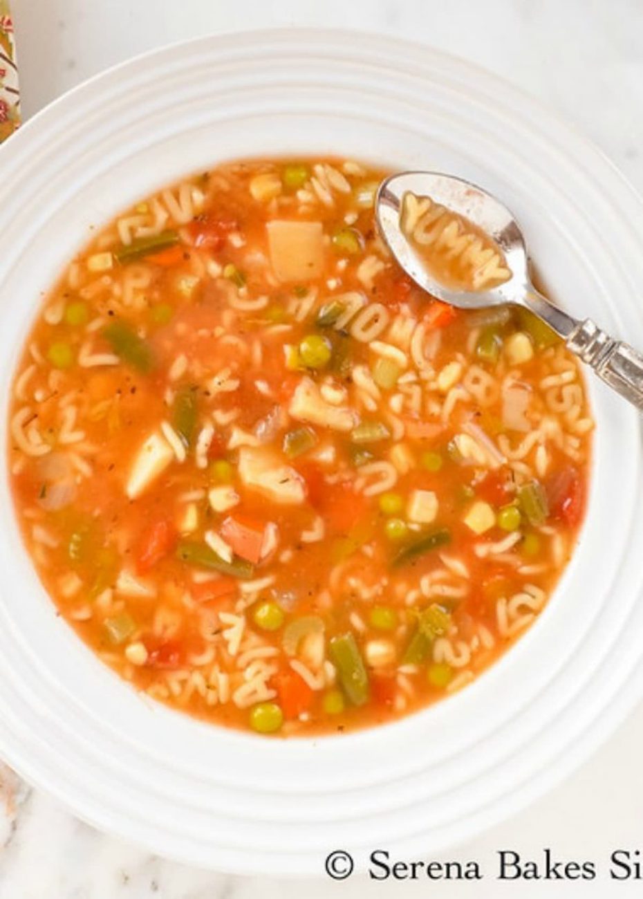 vegetable letter soup