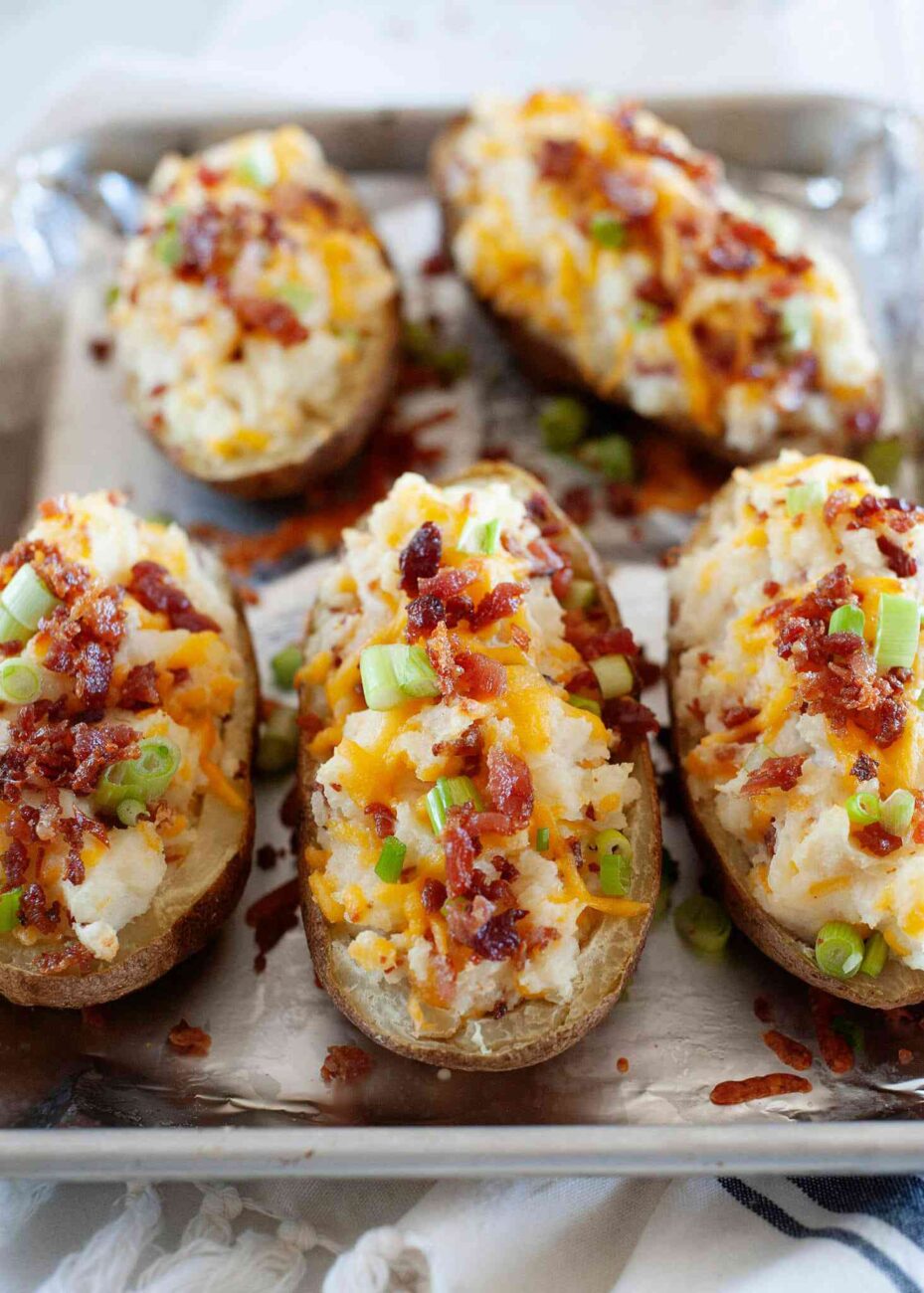 baked potatoes with cheese