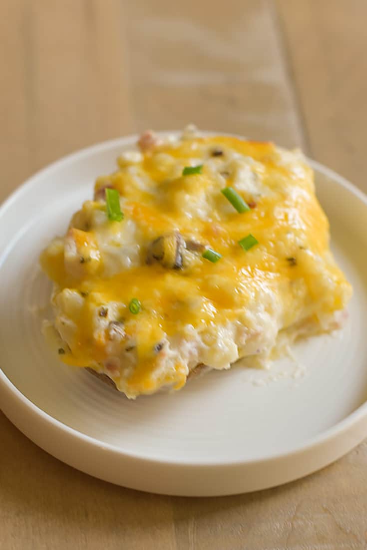 baked potatoes with mushrooms