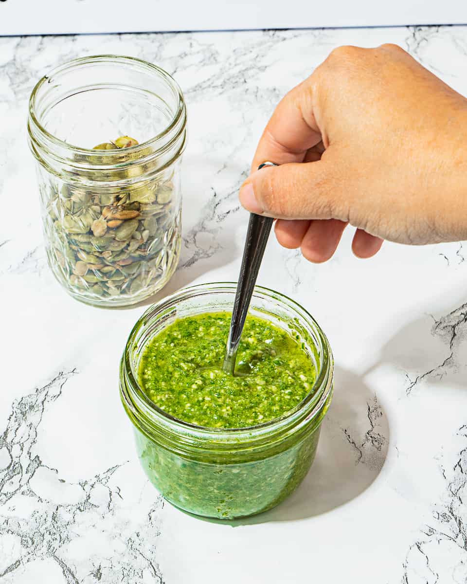 bear garlic pesto