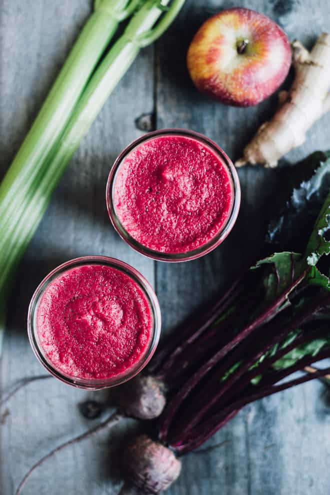 beetroot drink with apple and banana