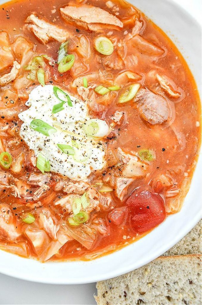 cabbage soup with pork shoulder