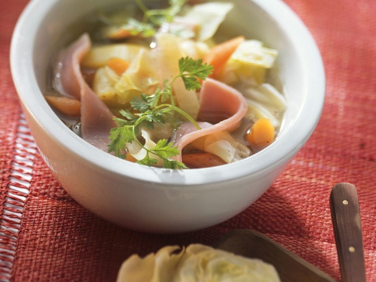 cabbage soup with smoked meat