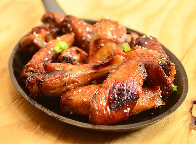 chicken wings in honey marinade