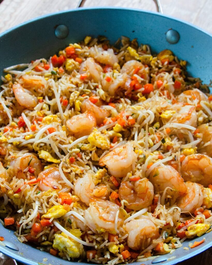 chinese rice with shrimps