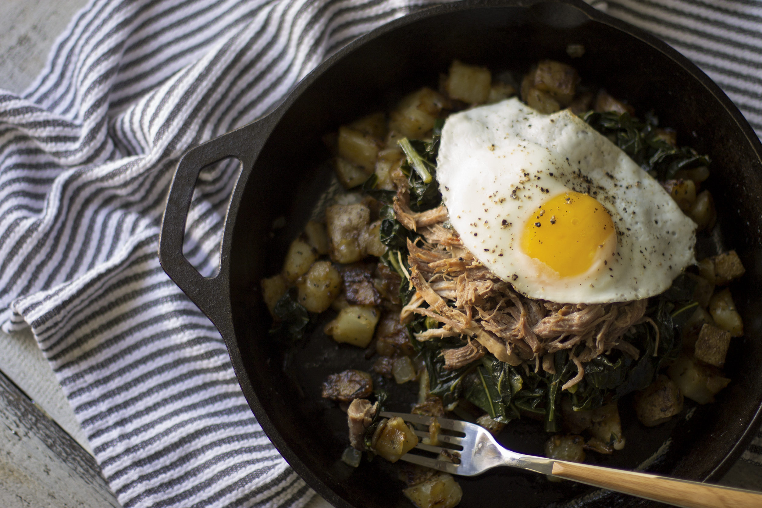 collards with egg