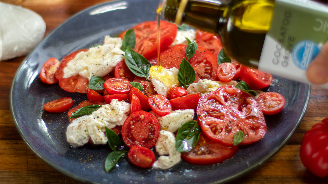 colourful caprese salad