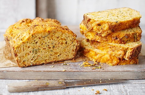 courgette and carrot bread with feta