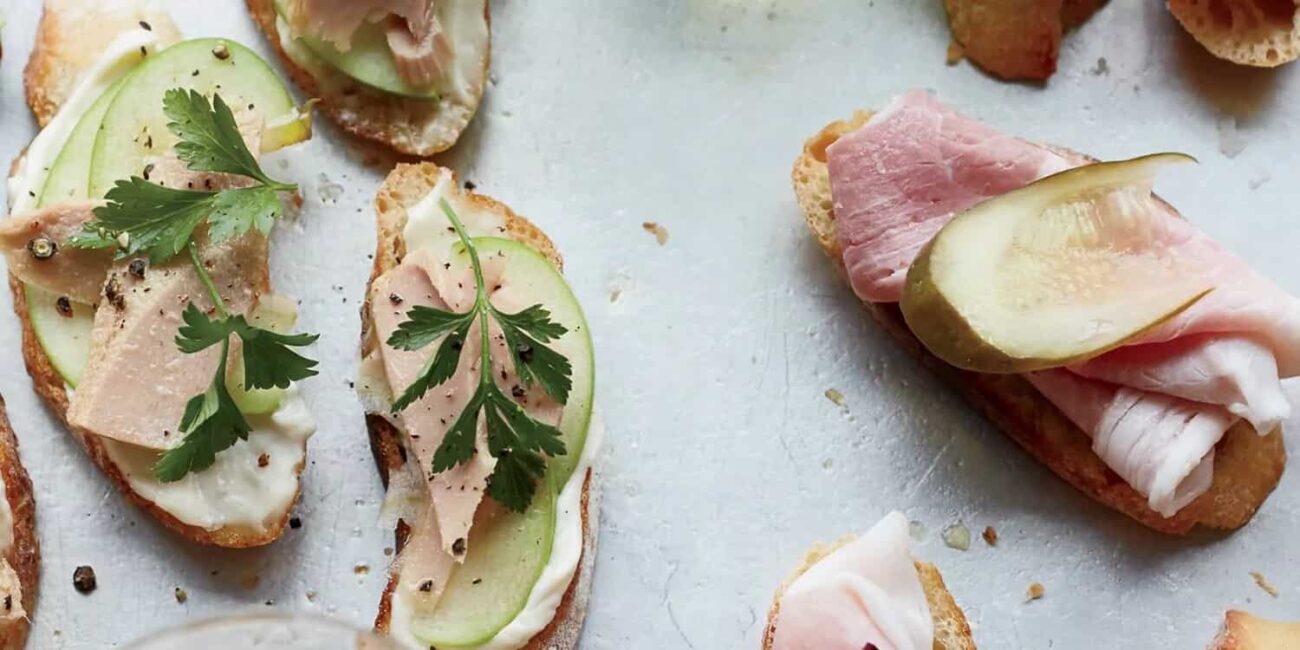 crostini with ham