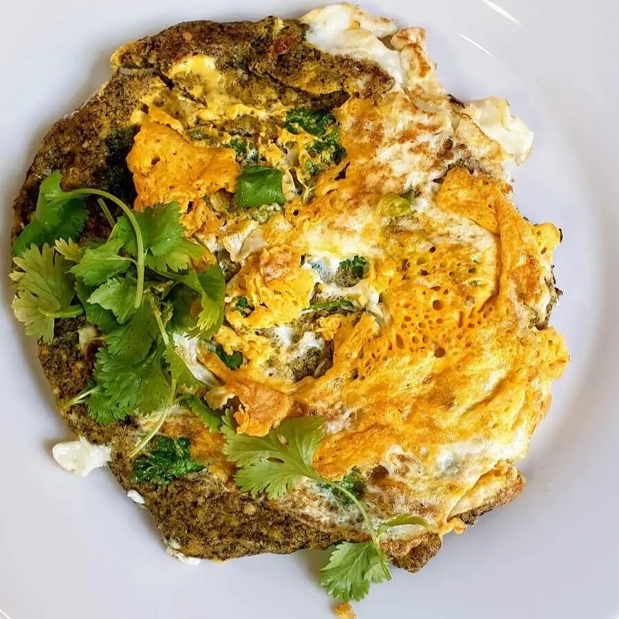 egg omelette with lentils 1