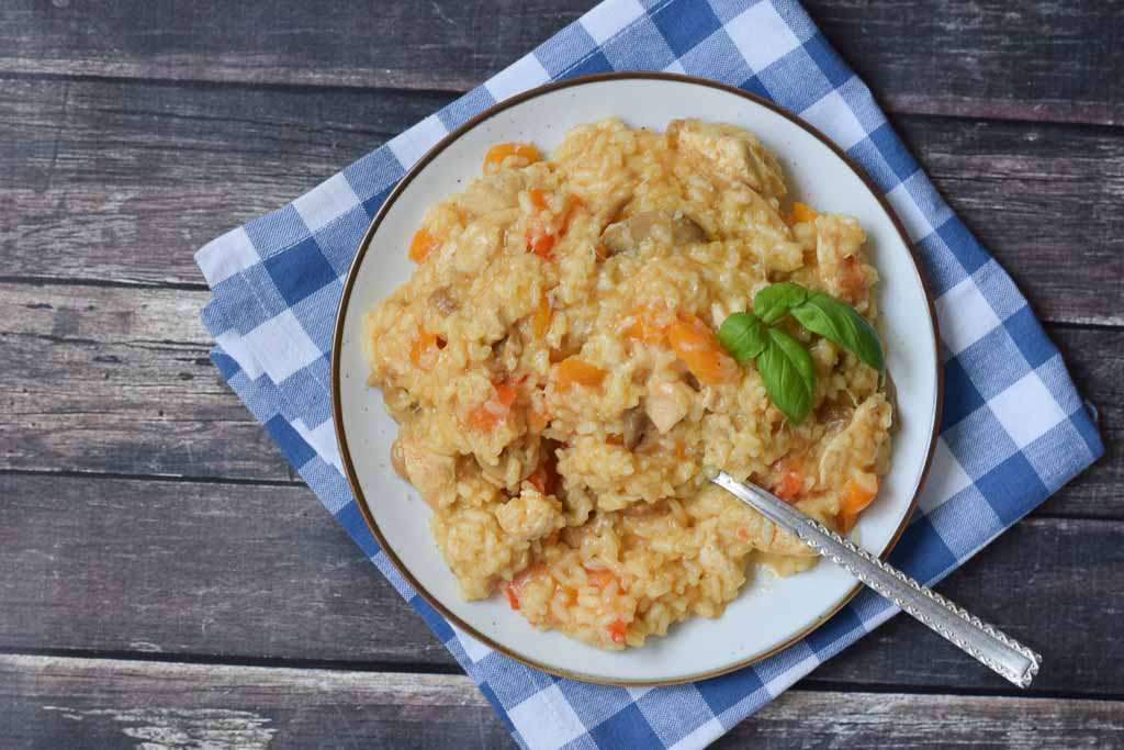 fish risotto with paprika