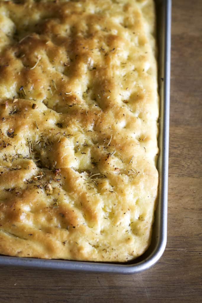 focaccia with rosemary and garlic