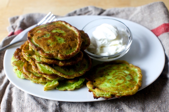 fragrant potato pancakes with spring herbs