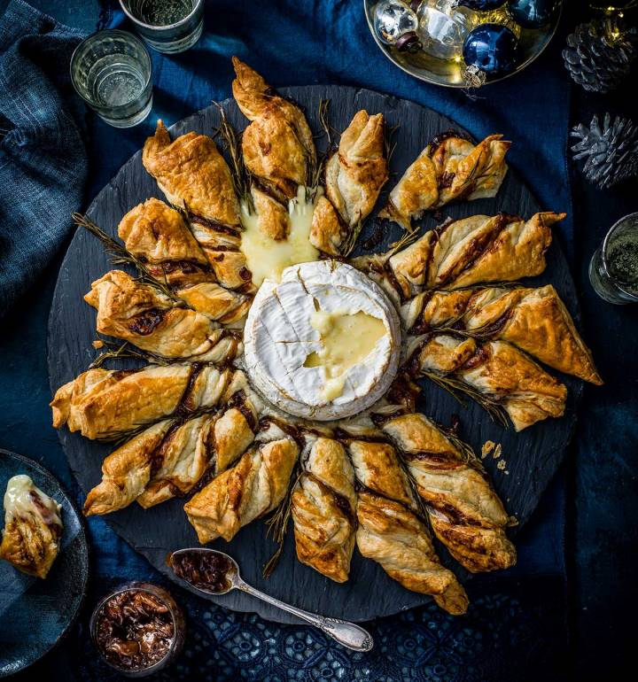 grilled camembert with gluten free pastry