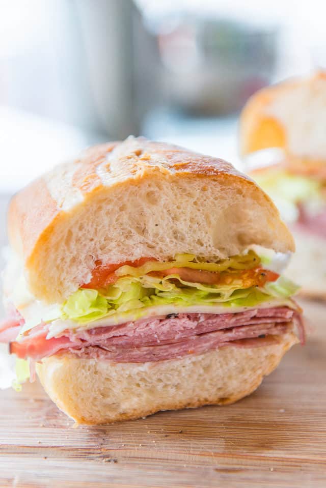 ham rolls with salad