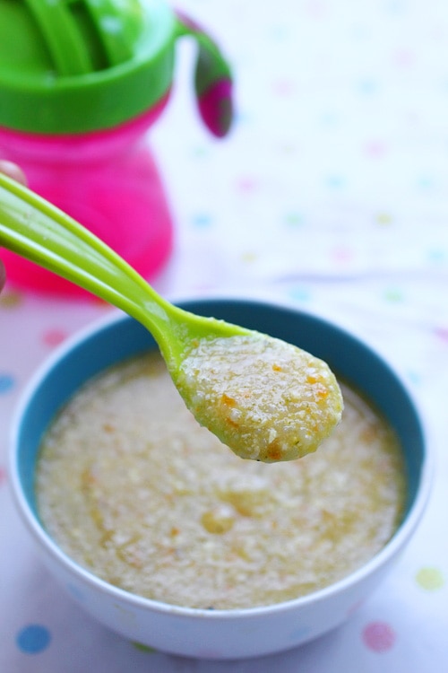 healthy carrot potato porridge