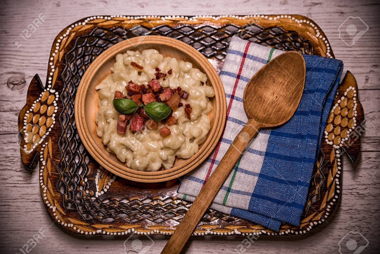 hokkaido gnocchi with bryndza and bacon