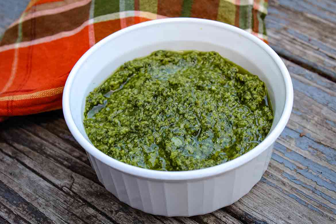 homemade basil pesto