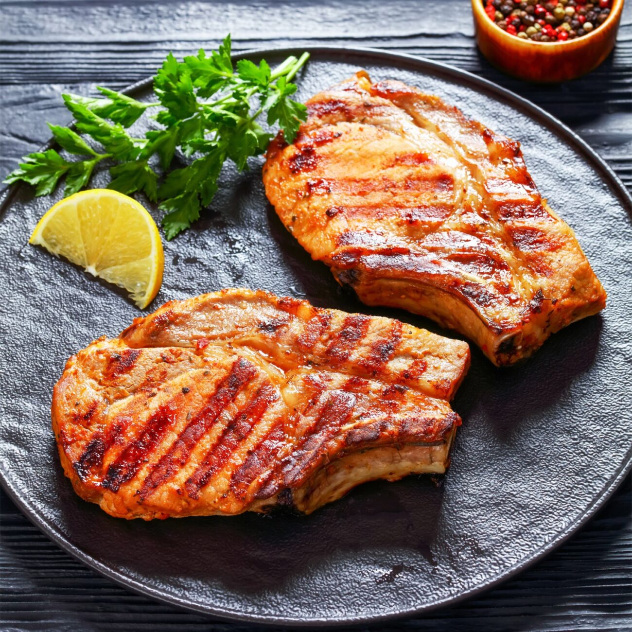 inverted pork leg steaks