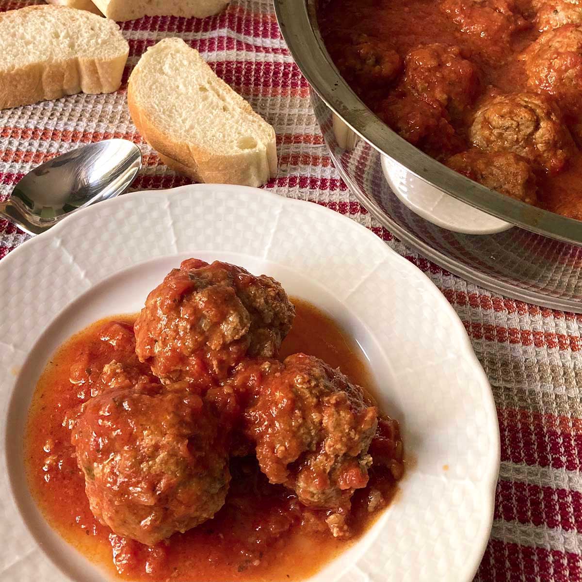 italian tomato soup with polpette