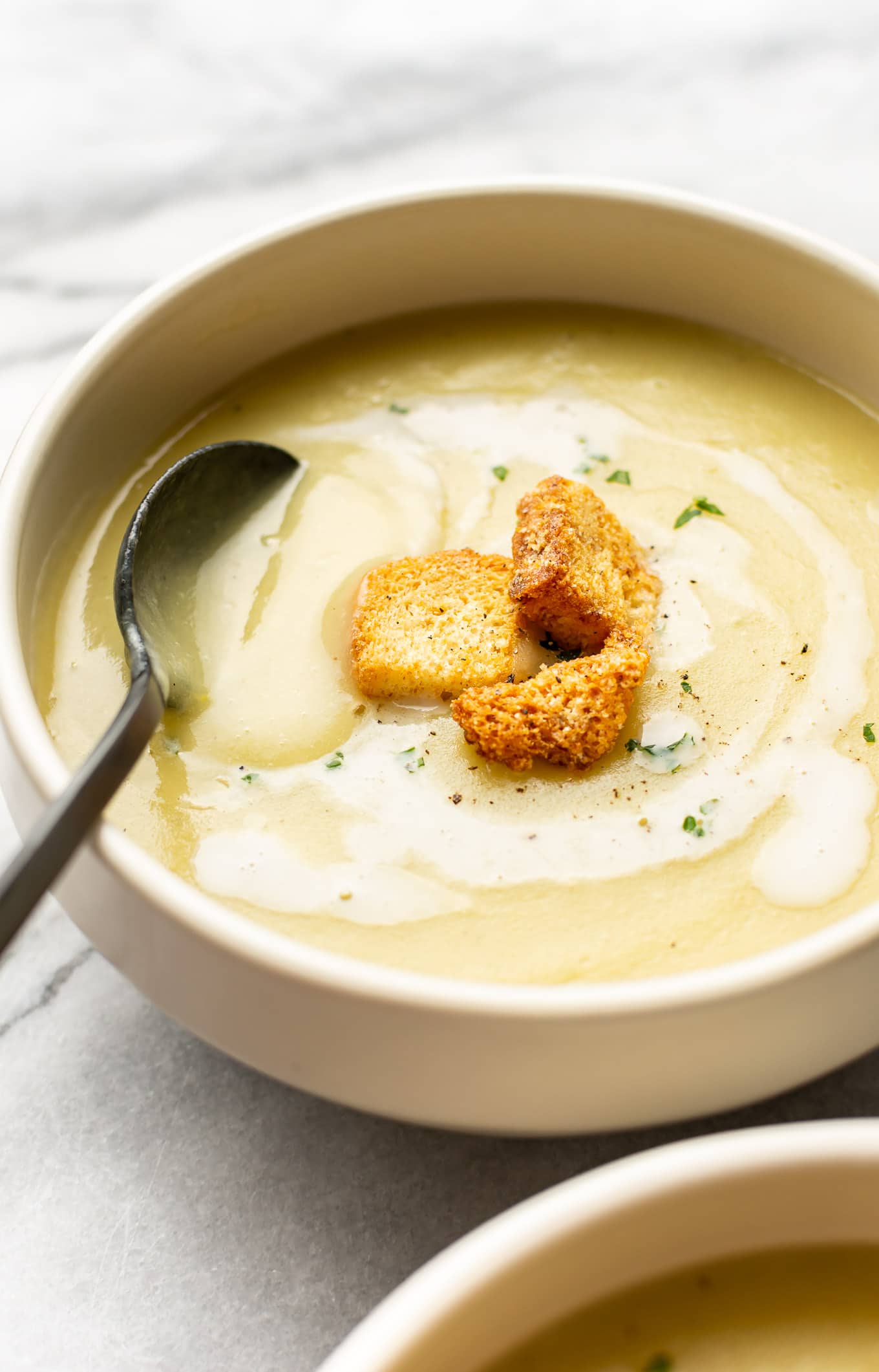 leek potato cream soup