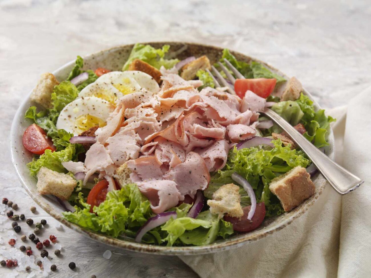 mayonnaise salad with smoked meat 1