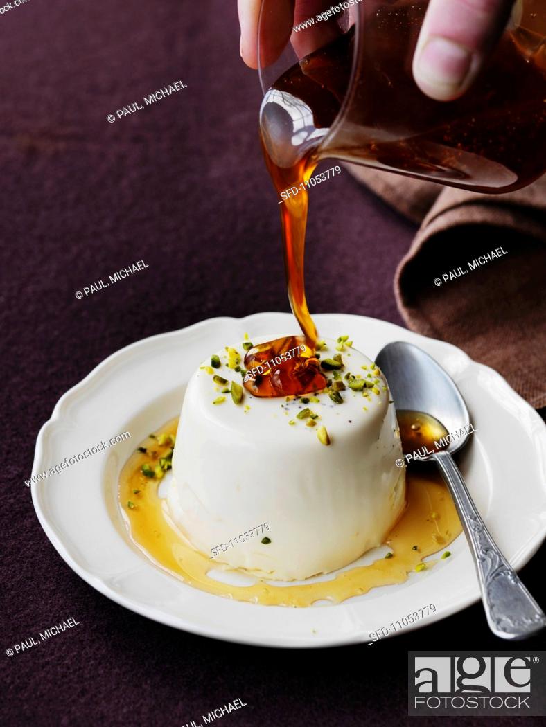 panna cotta with pistachios