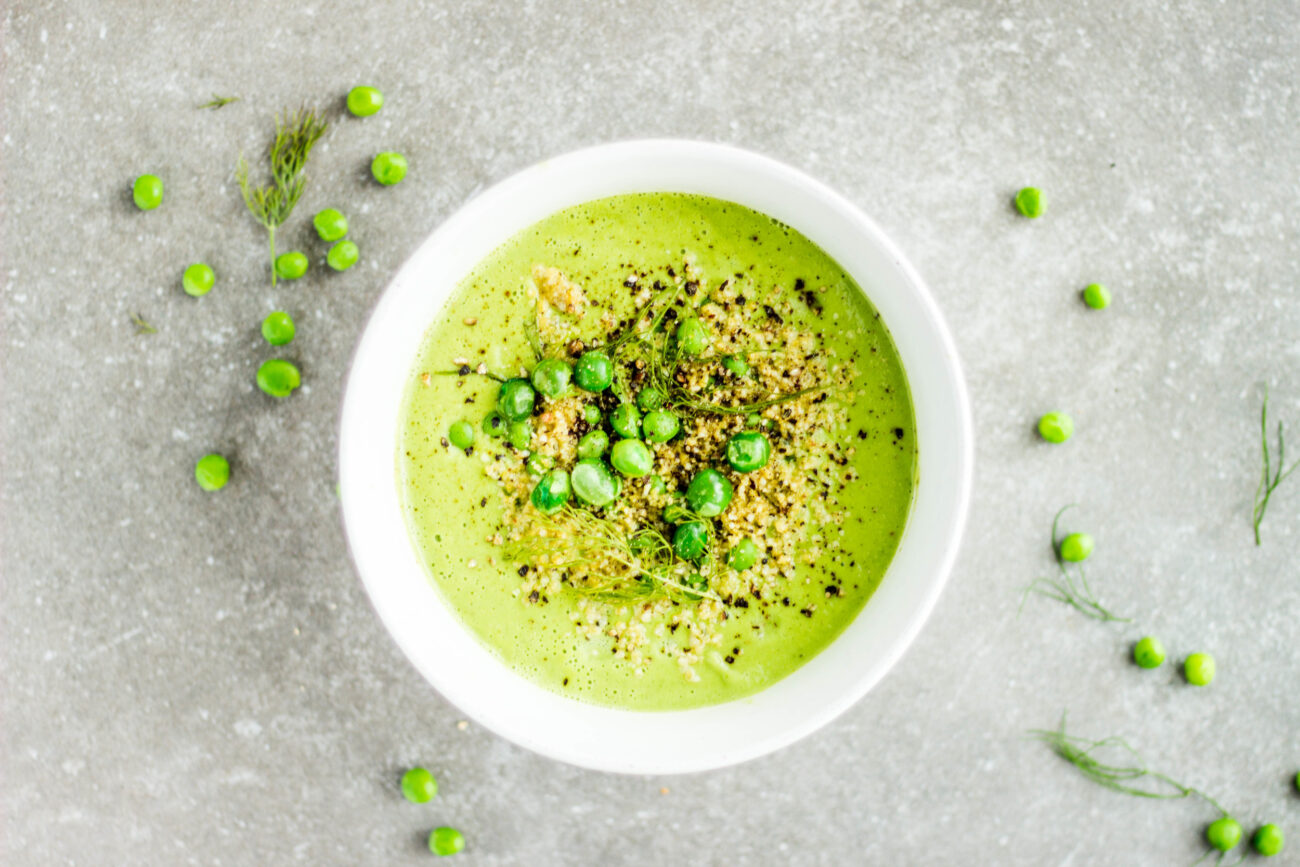 pea mushroom soup with hemp