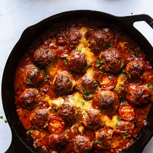 polpette with mozzarella