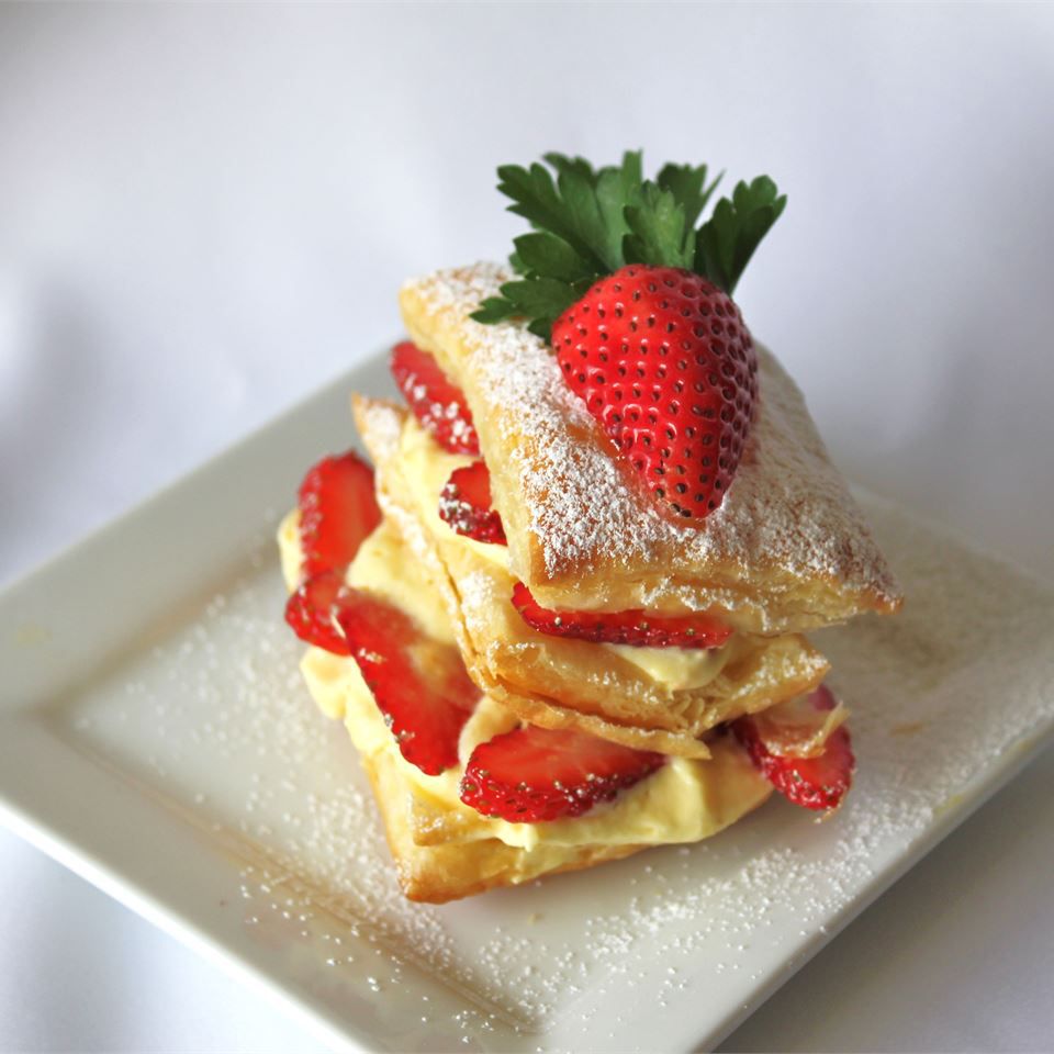 pudding puff pastry dessert