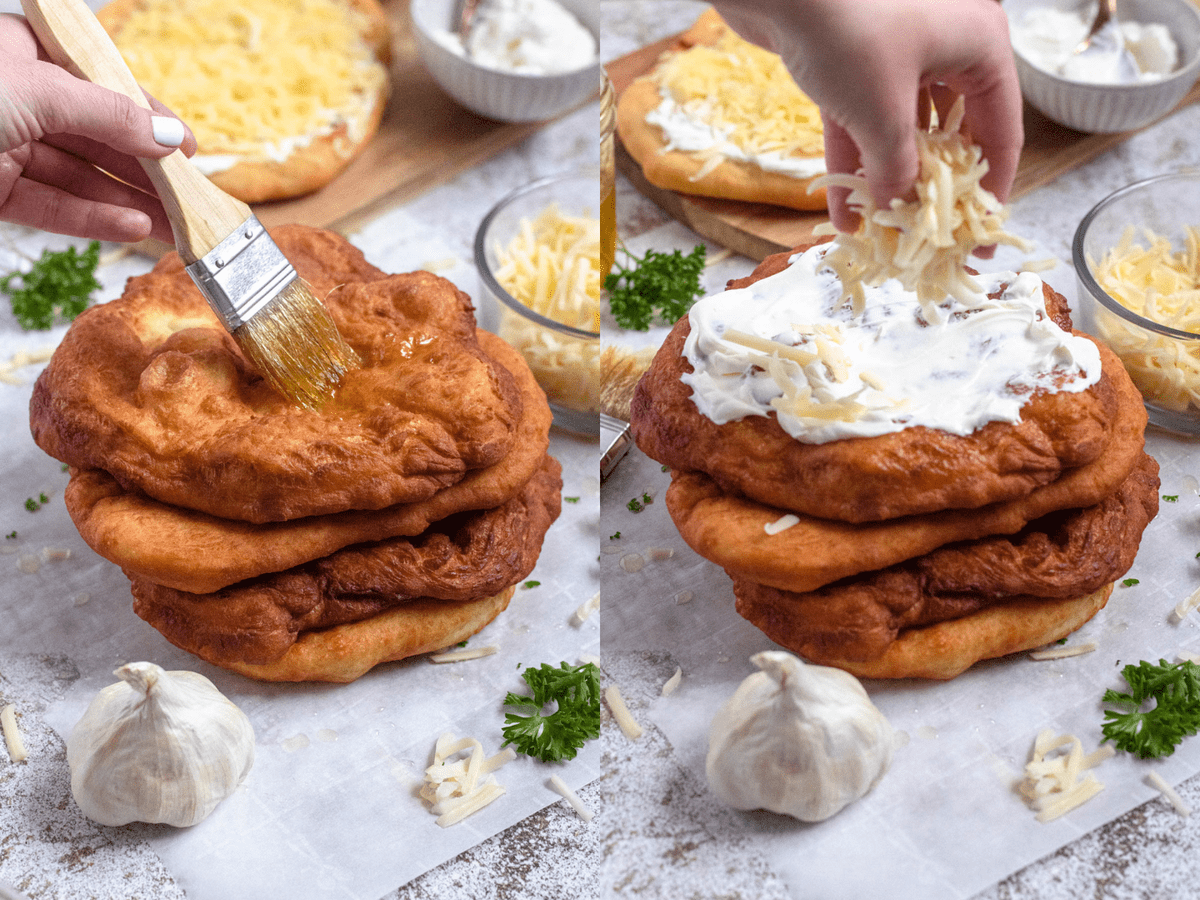 quick unleavened fluffy langos