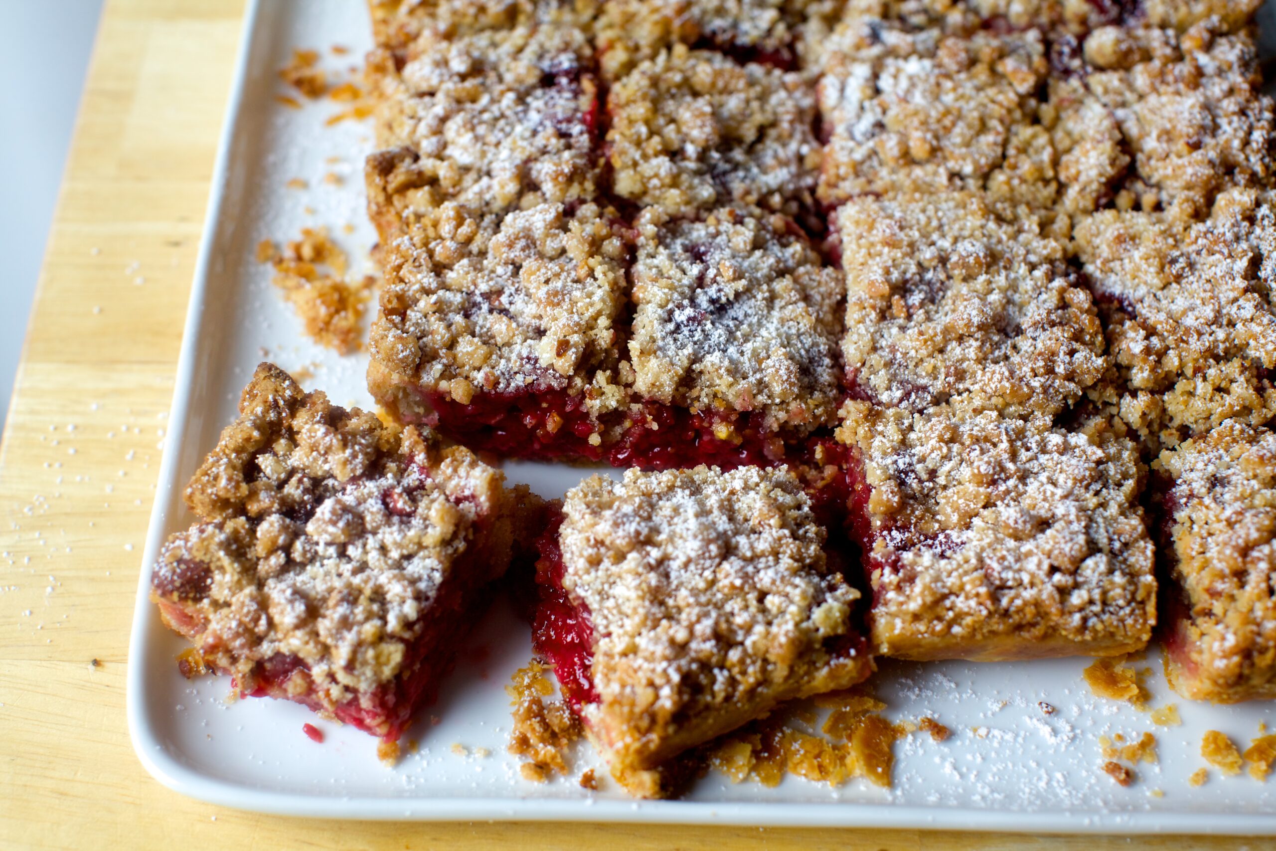 raspberry bricks with iced coffee scaled