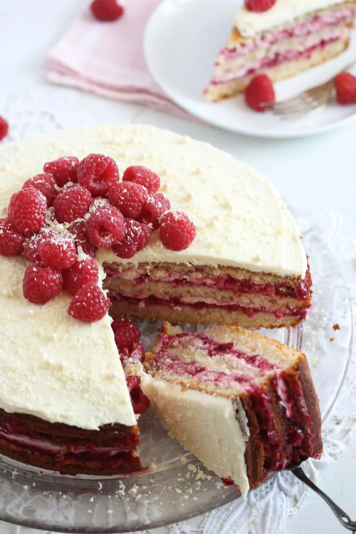 raspberry charlotte with white chocolate completely without gelatin