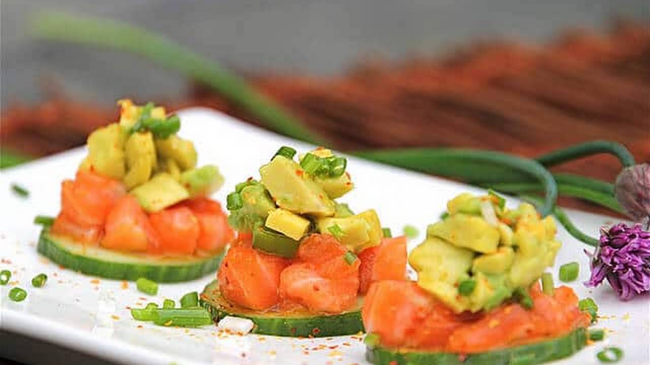 salmon tartare with avocado fitness recipe