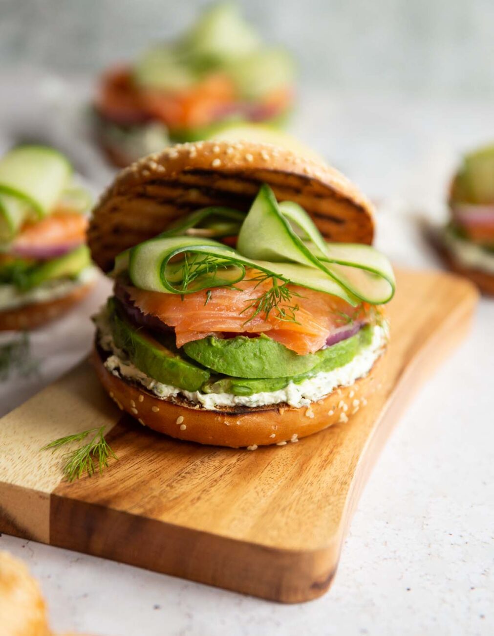 sandwich with smoked salmon