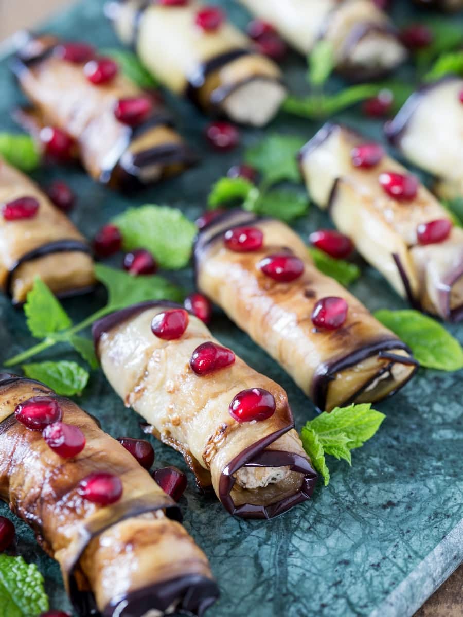 spicy eggplant rolls