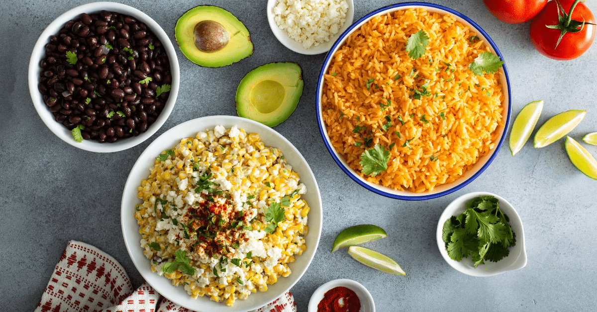 taco chicken pieces with mexican vegetable recipes