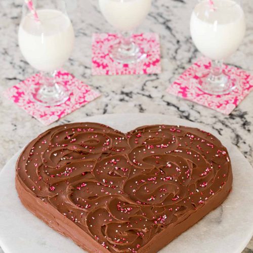 vanilla hearts with chocolate