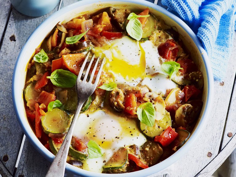 Vegetable Ratatouille With Egg Mollet, Traditional And Balanced Recipe ...