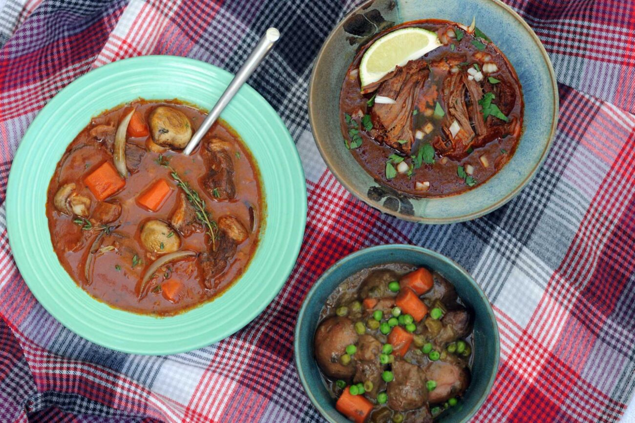 venison broth with beef spike