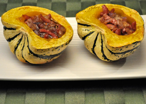 baked sweet dumpling with nuts