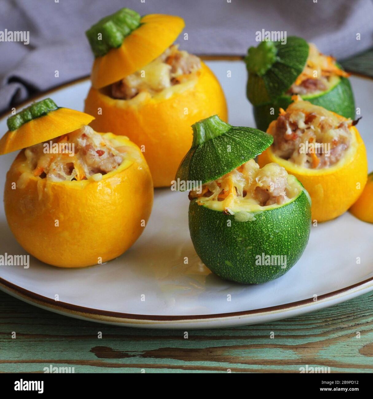 baked zucchini with minced meat