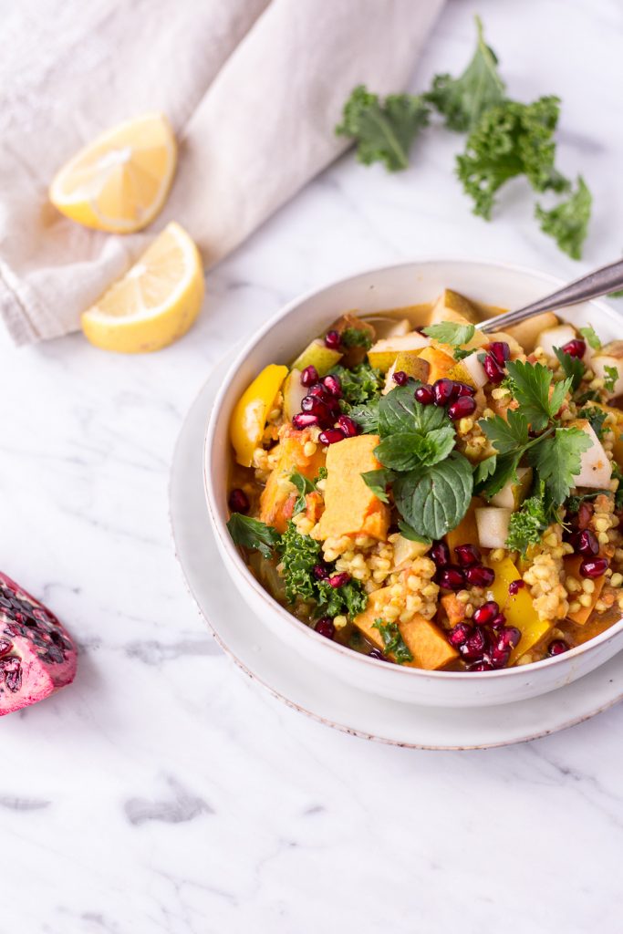 buckwheat lentil salad with turmeric