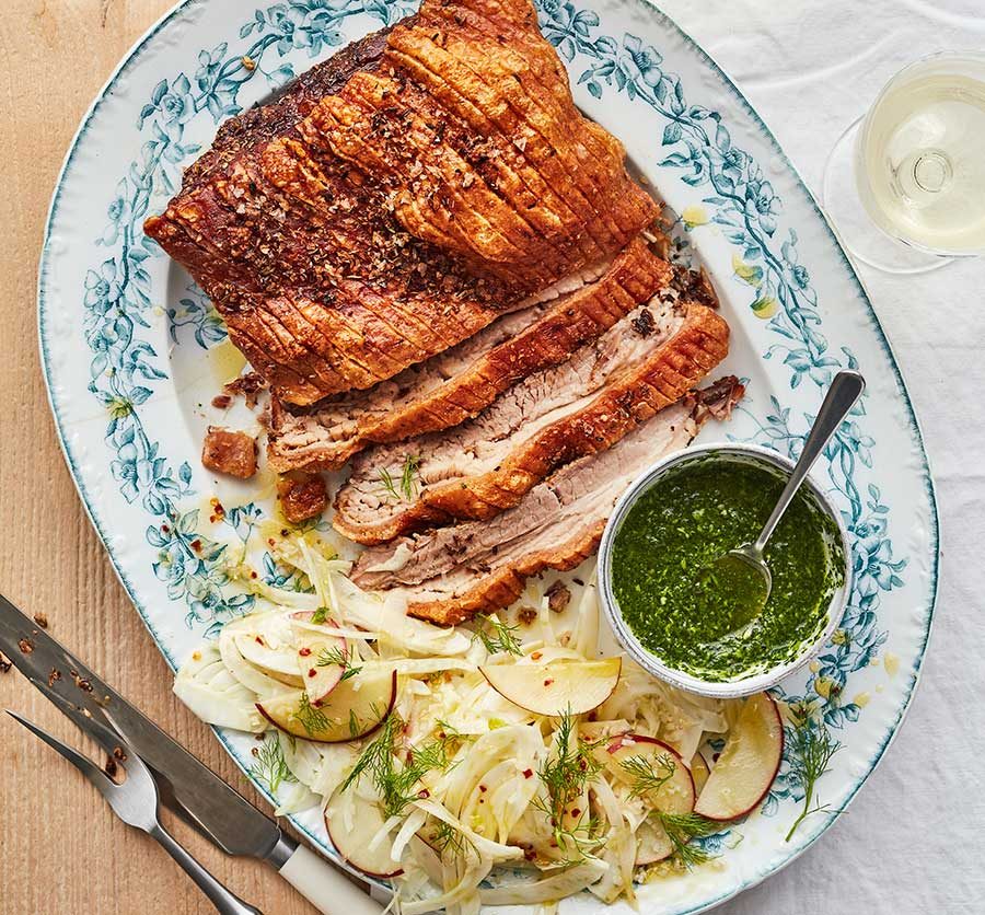 cabbage soup with smoked pork belly