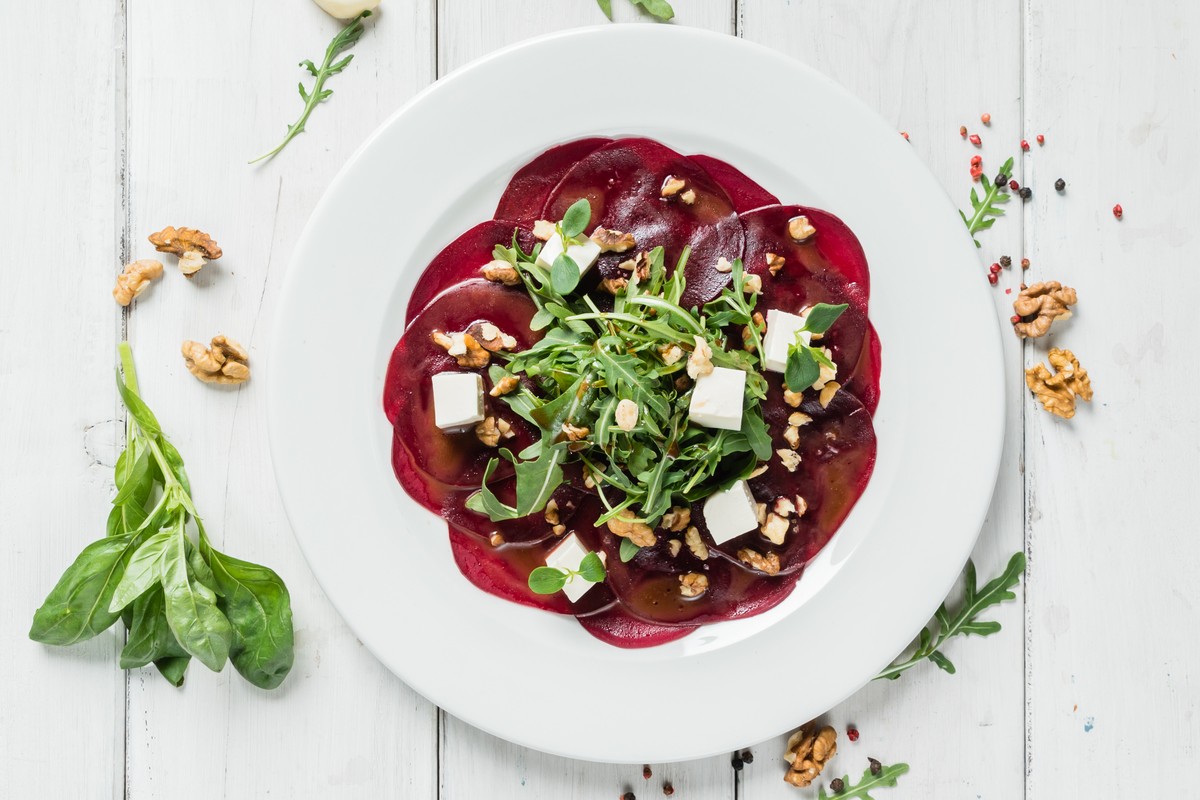 carpaccio of roasted beetroot