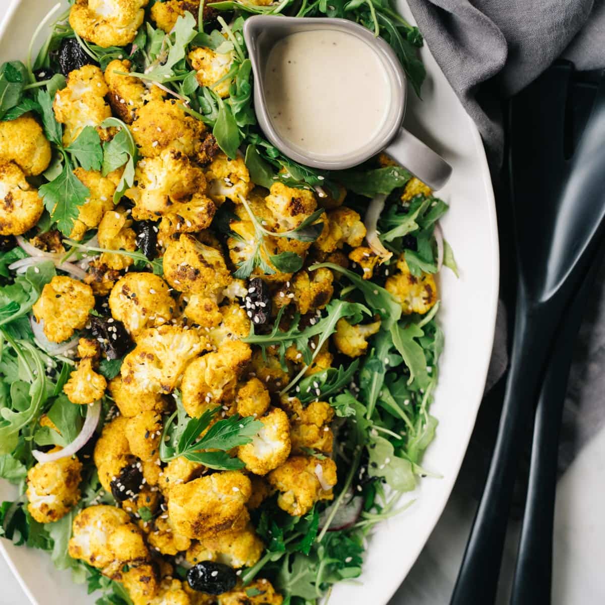 cauliflower salad with yoghurt dressing