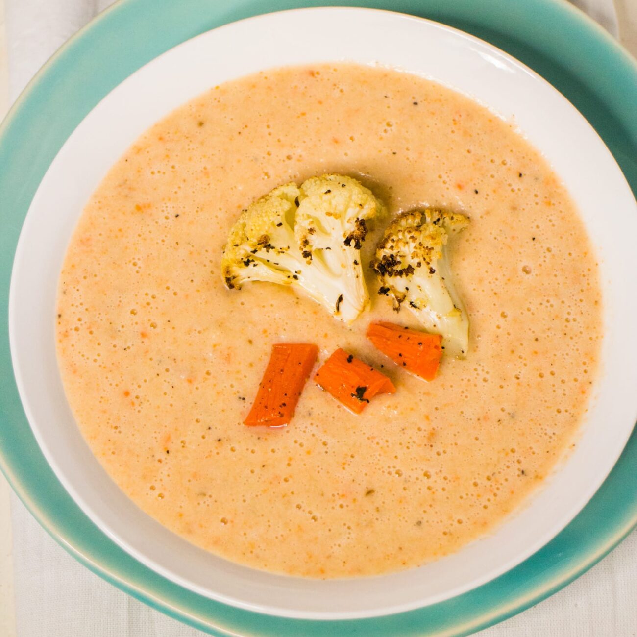 cauliflower soup with milk and roux