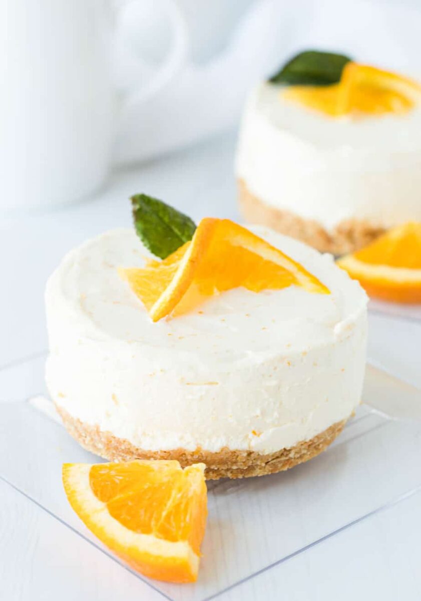 cheesecake with tangerines and gelatine