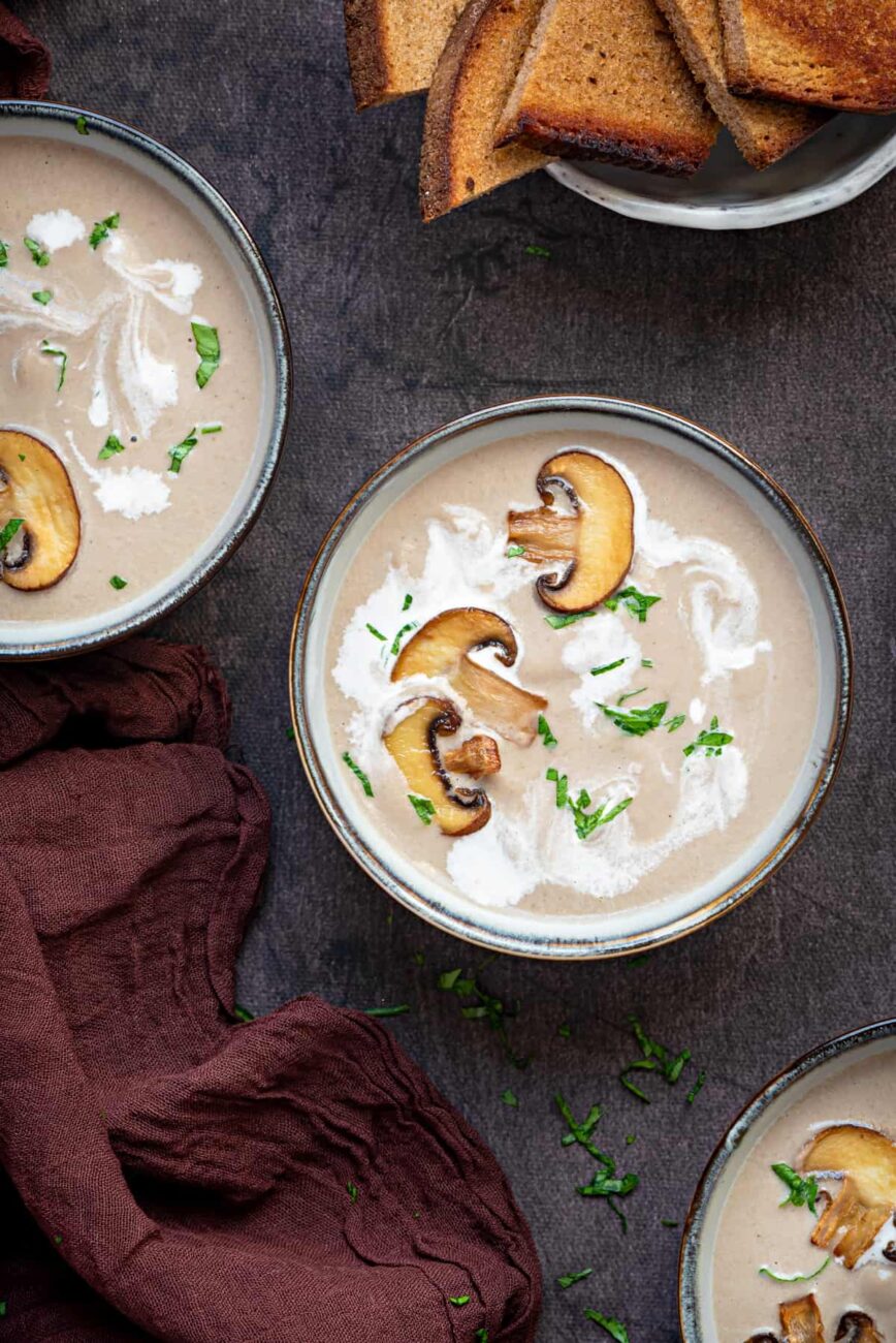 cream with mushrooms